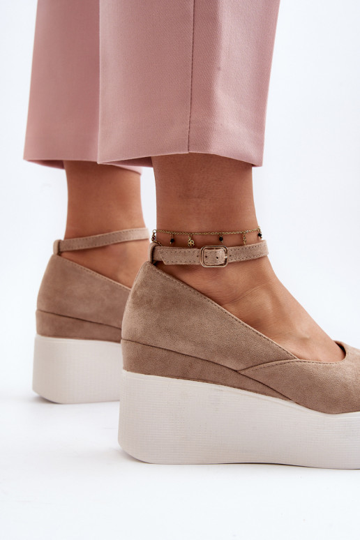 copy of Damskie Espadryle Na Koturnie Beżowe Malla