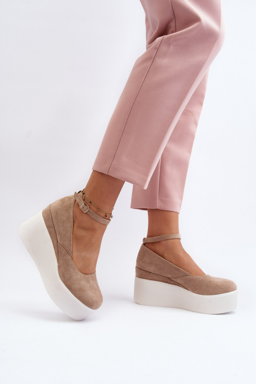 copy of Damskie Espadryle Na Koturnie Beżowe Malla
