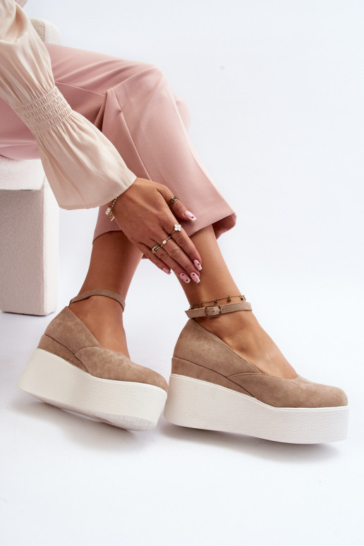 copy of Damskie Espadryle Na Koturnie Beżowe Malla