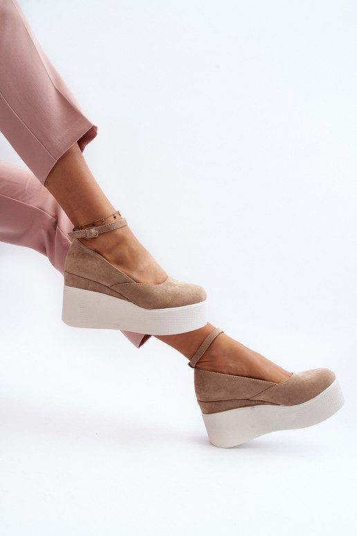 copy of Damskie Espadryle Na Koturnie Beżowe Malla