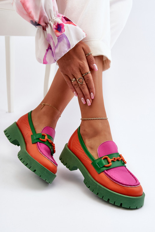 Women's Leather Moccasins With...