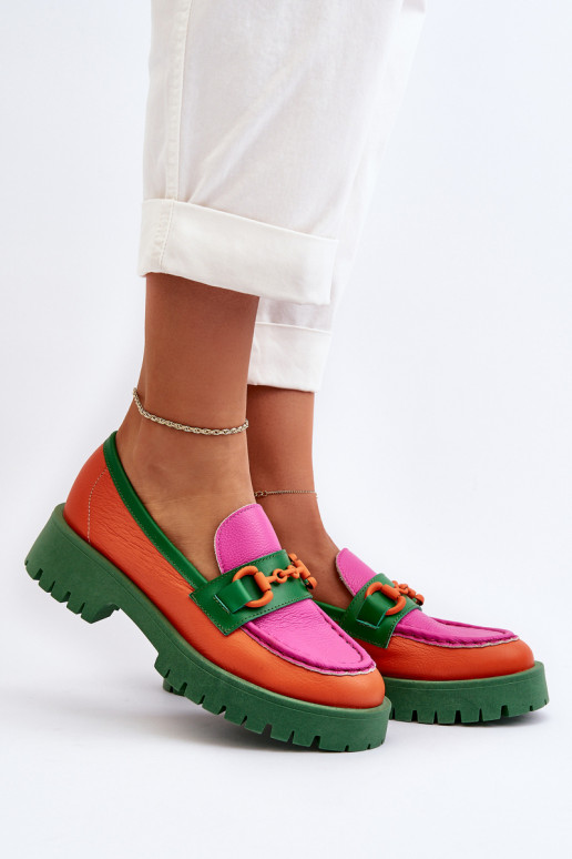 Women's Leather Moccasins With...