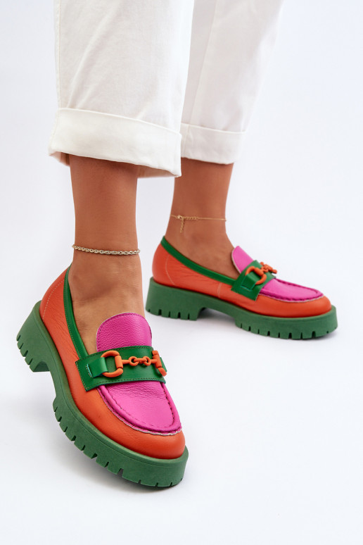 Women's Leather Moccasins With...