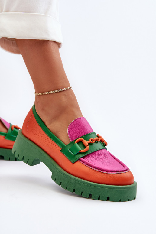 Women's Leather Moccasins With...