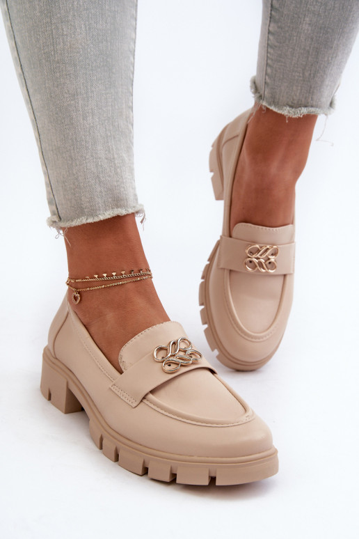 Elegant Women's Loafers with Gold... Elegant Women's Loafers with Gold...