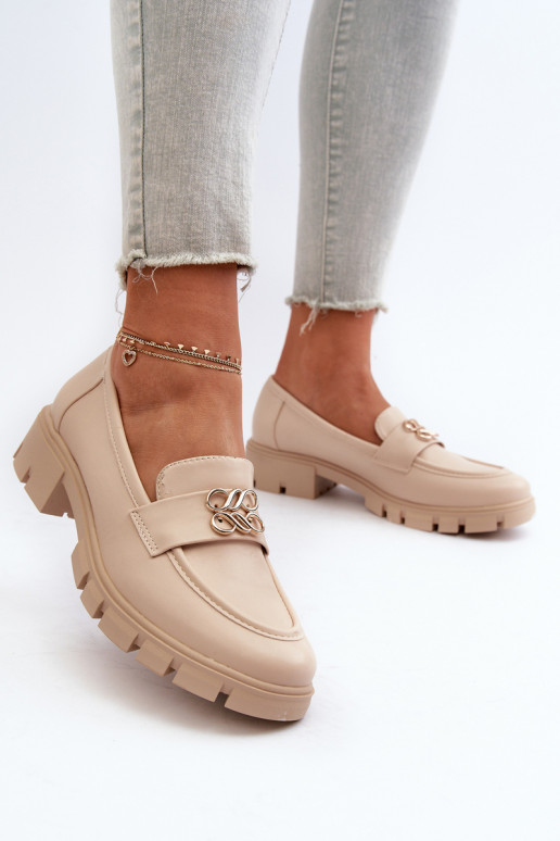 Elegant Women's Loafers with Gold... Elegant Women's Loafers with Gold...