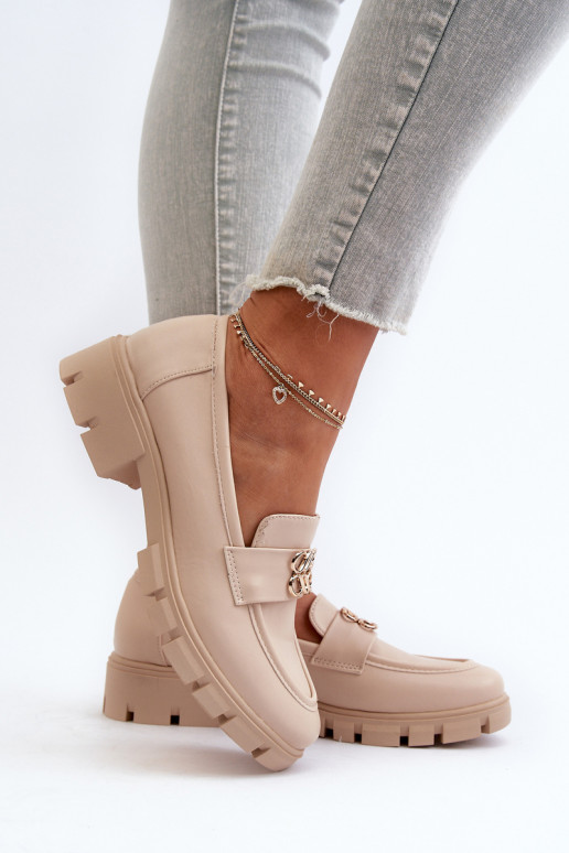 Elegant Women's Loafers with Gold... Elegant Women's Loafers with Gold...