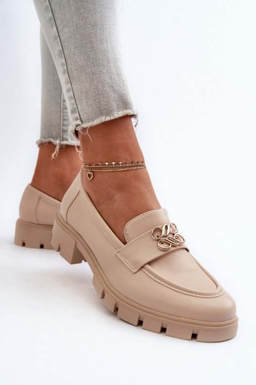 Elegant Women's Loafers with Gold... Elegant Women's Loafers with Gold...