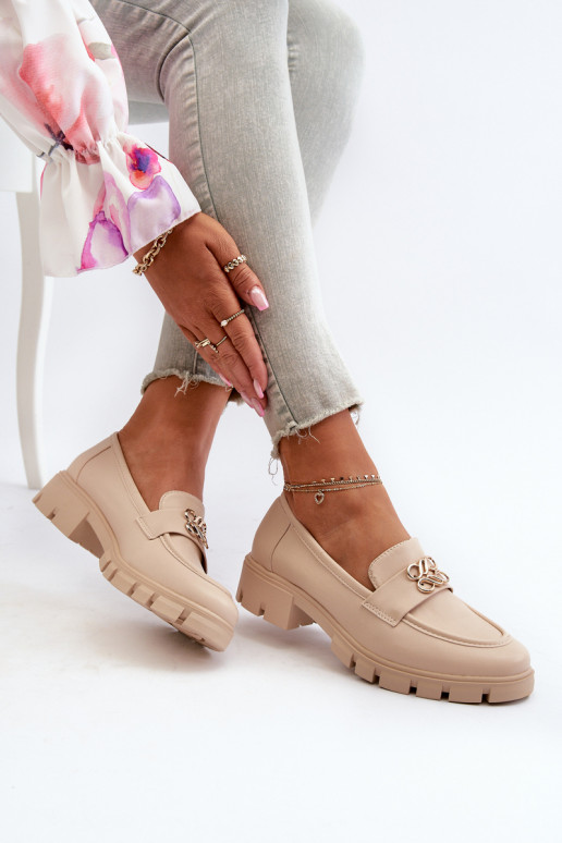 Elegant Women's Loafers with Gold... Elegant Women's Loafers with Gold...