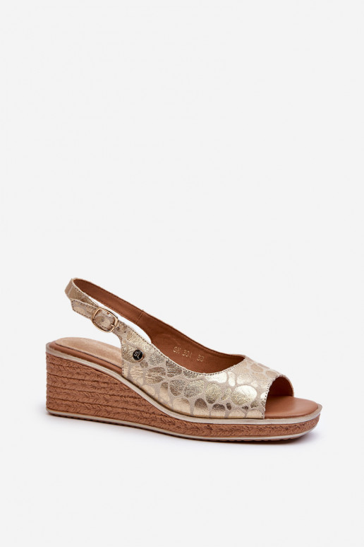 Women's Wedge Sandals Sergio Leone Gold Women's Wedge Sandals Sergio Leone Gold