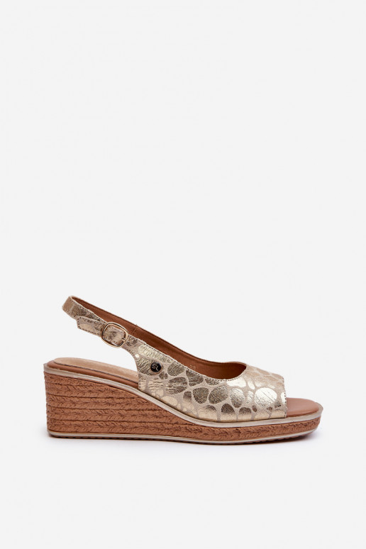 Women's Wedge Sandals Sergio Leone Gold Women's Wedge Sandals Sergio Leone Gold