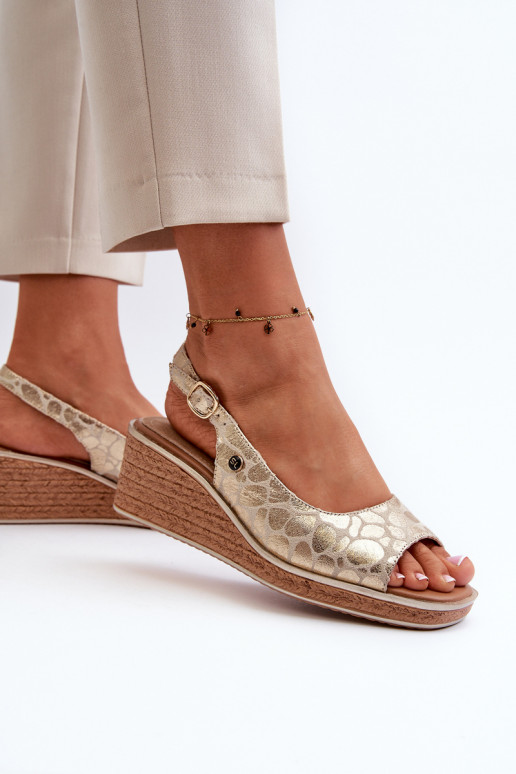 Women's Wedge Sandals Sergio Leone Gold Women's Wedge Sandals Sergio Leone Gold