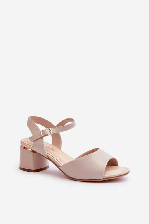 Women's Low Heel Eco Leather Sandals...