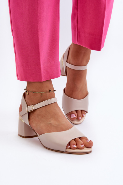 Women's Low Heel Eco Leather Sandals...