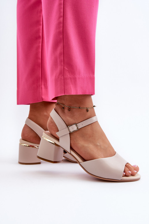 Women's Low Heel Eco Leather Sandals...