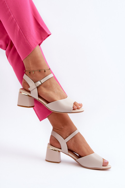 Women's Low Heel Eco Leather Sandals...