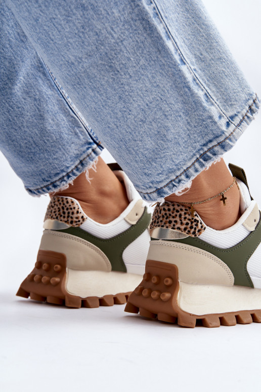 copy of Sneakersy Buty Sportowe Damskie Beżowo-Zielone Ralita