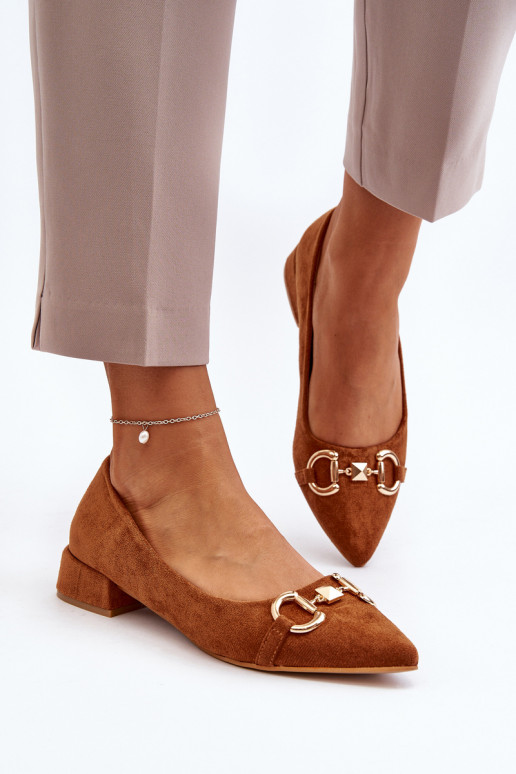 copy of Zamszowe Baleriny Ze Szpiczastym Noskiem Camel Ethere