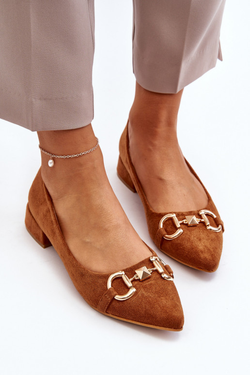 Suede Ballerina Flats with Pointed... Suede Ballerina Flats with Pointed...