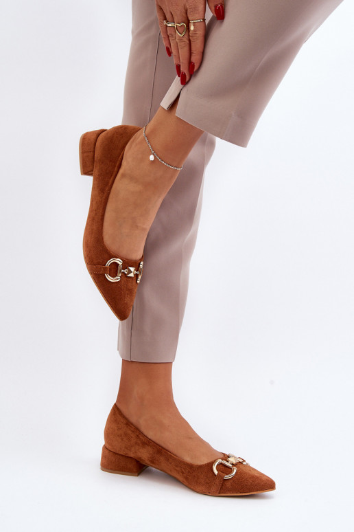 copy of Zamszowe Baleriny Ze Szpiczastym Noskiem Camel Ethere