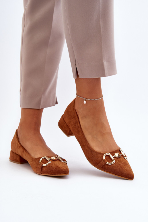 copy of Zamszowe Baleriny Ze Szpiczastym Noskiem Camel Ethere