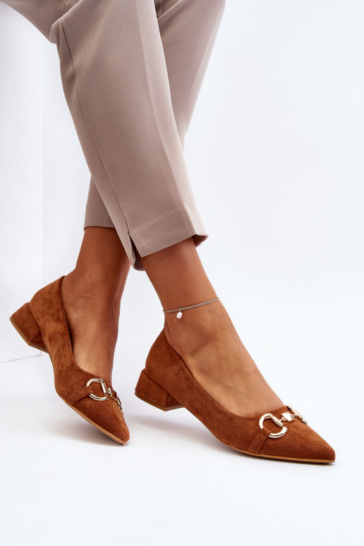 copy of Zamszowe Baleriny Ze Szpiczastym Noskiem Camel Ethere