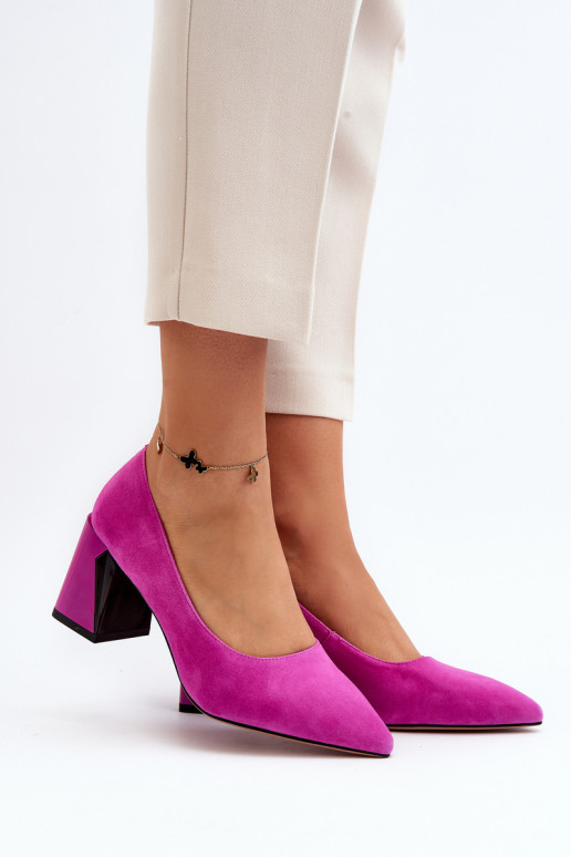 Suede Court Shoes with Stiletto Heel... Suede Court Shoes with Stiletto Heel...