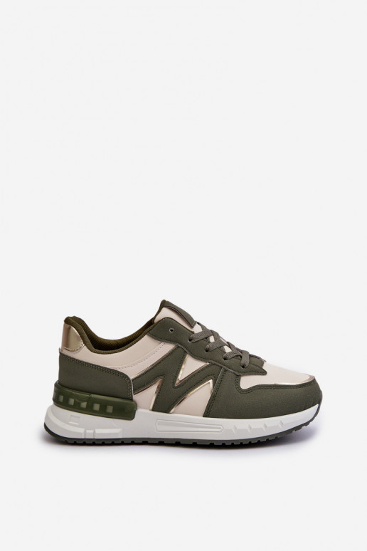 copy of Sneakersy Damskie Z Eko Skóry Zielone Kaimans