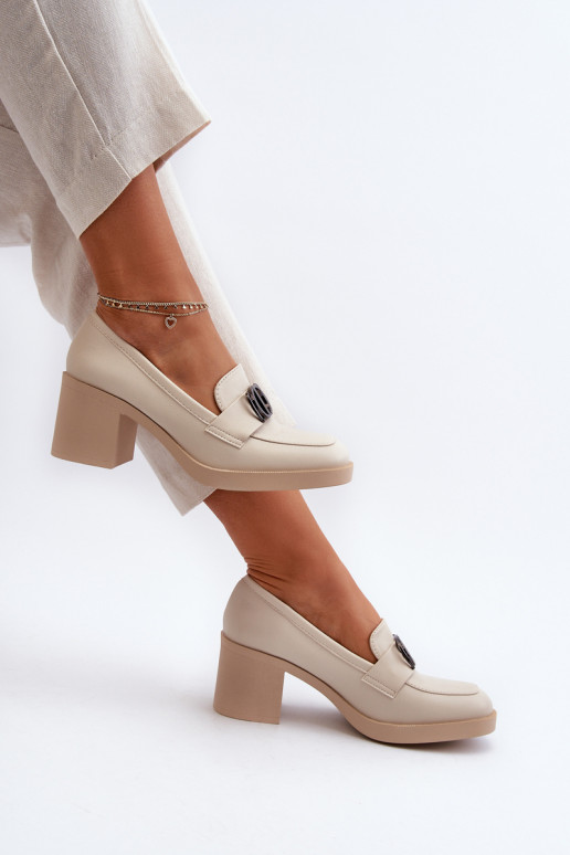 Women's High Heel Shoes with Beige... Women's High Heel Shoes with Beige...
