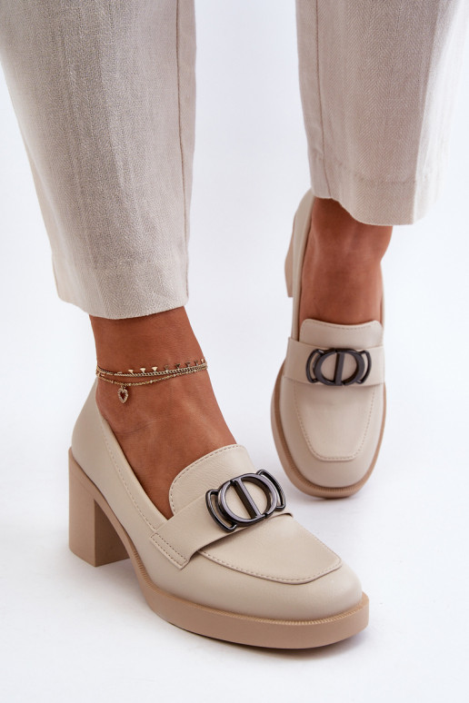 Women's High Heel Shoes with Beige... Women's High Heel Shoes with Beige...