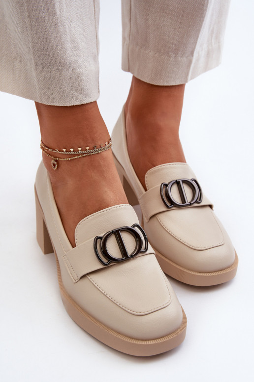 Women's High Heel Shoes with Beige... Women's High Heel Shoes with Beige...