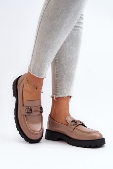 Women's Beige Faux Leather...