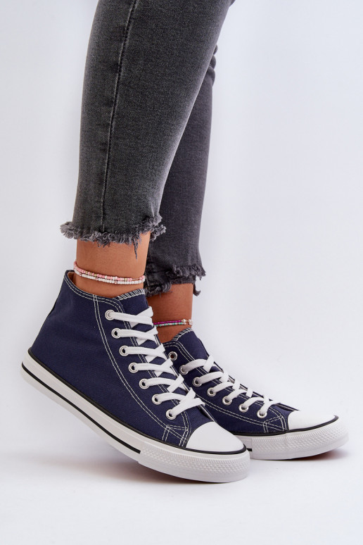 Navy Blue Women's Sneakers Socerio Navy Blue Women's Sneakers Socerio
