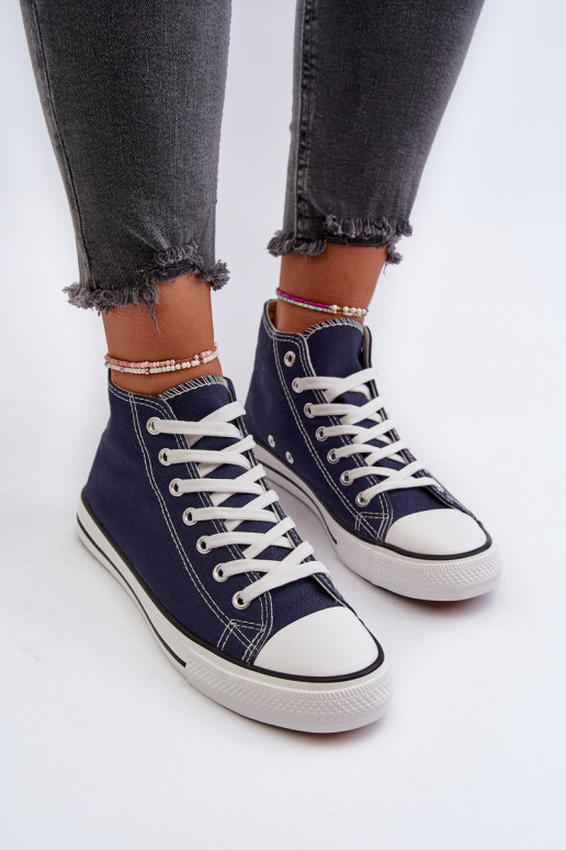 Navy Blue Women's Sneakers Socerio Navy Blue Women's Sneakers Socerio
