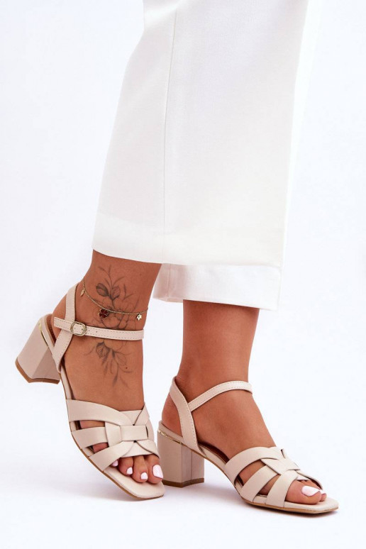 Classic Heeled Sandals Beige Misty Classic Heeled Sandals Beige Misty