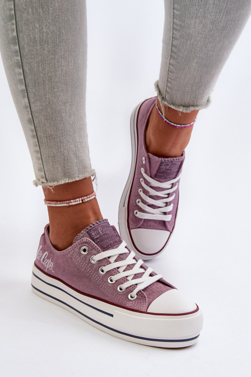 copy of Trampki Damskie Na Grubej Podeszwie Lee Cooper LCW-24-31-2219 Fioletowe