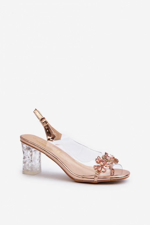 Elegant Sandals with Decorations Pink... Elegant Sandals with Decorations Pink...