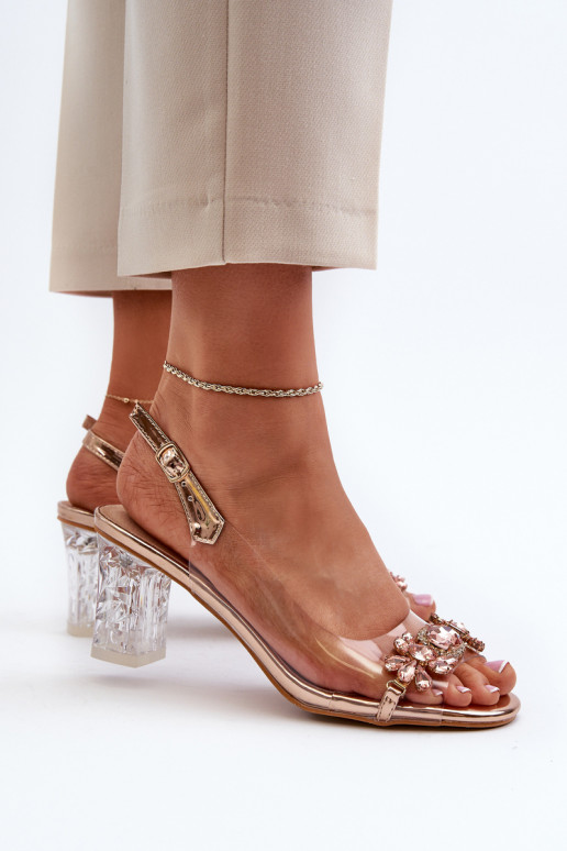 Elegant Sandals with Decorations Pink... Elegant Sandals with Decorations Pink...