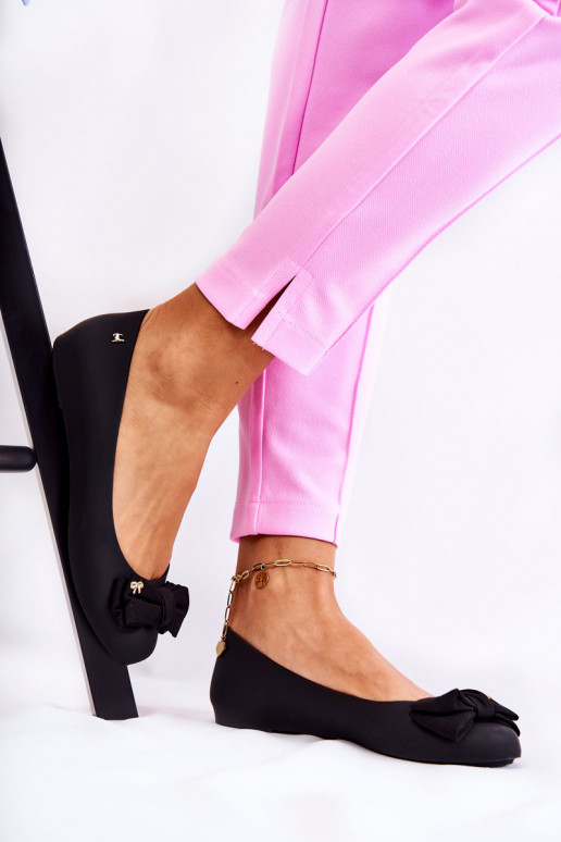 Black Rubber Women's Ballerina Bow... Black Rubber Women's Ballerina Bow...