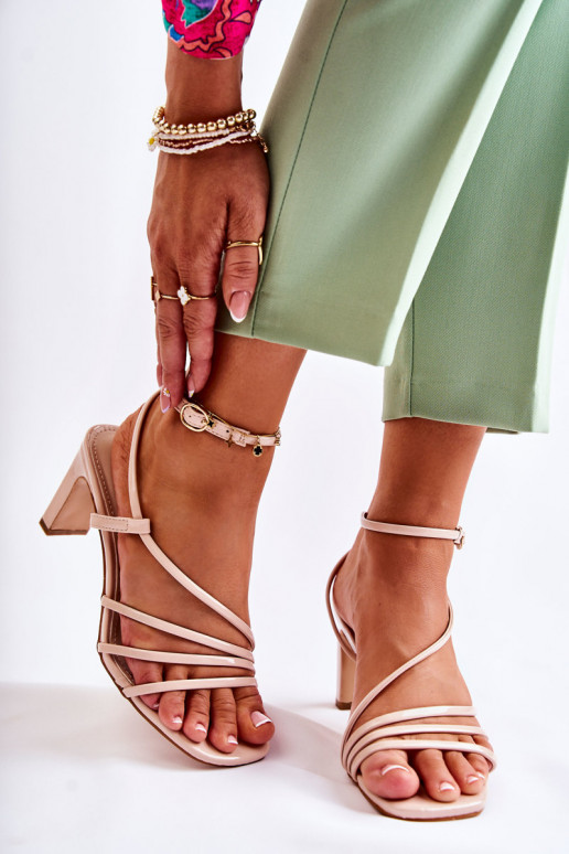 Classic Lacquered Sandals On Heel... Classic Lacquered Sandals On Heel...