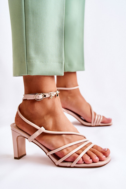 Classic Lacquered Sandals On Heel... Classic Lacquered Sandals On Heel...