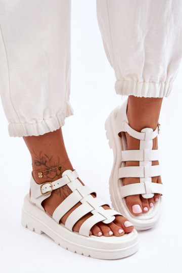 Leather Sandals With... 2