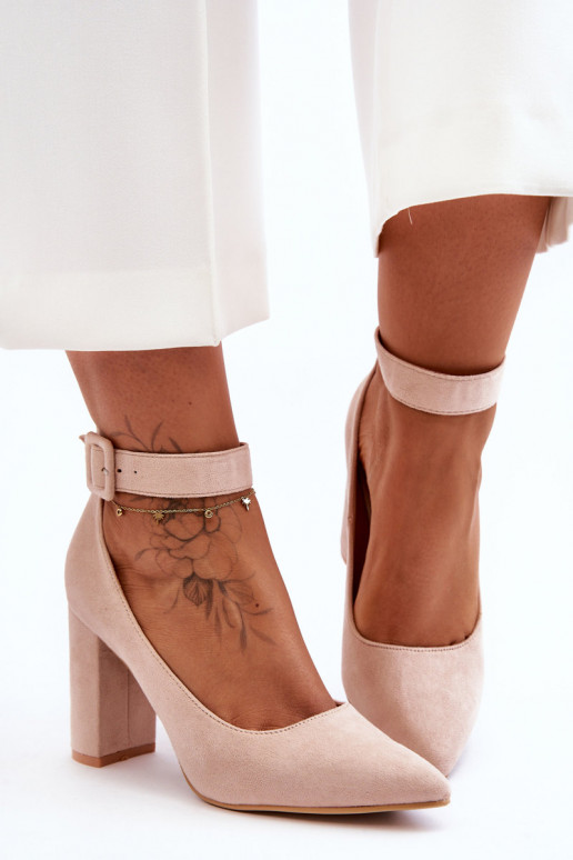 Suede Elegant Pumps Beige Gloria Suede Elegant Pumps Beige Gloria