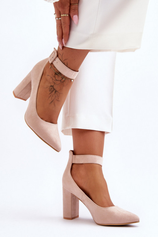 Suede Elegant Pumps Beige Gloria Suede Elegant Pumps Beige Gloria