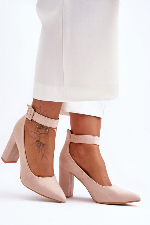 Suede Elegant Pumps Beige Gloria Suede Elegant Pumps Beige Gloria