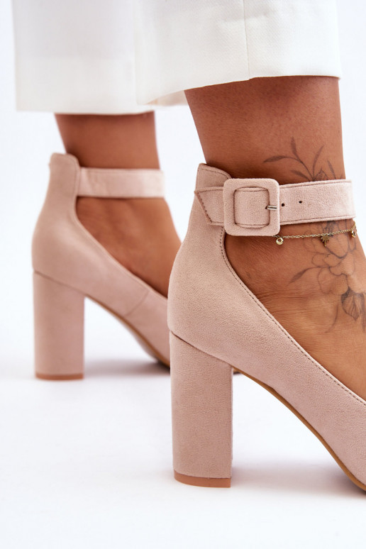 Suede Elegant Pumps Beige Gloria Suede Elegant Pumps Beige Gloria