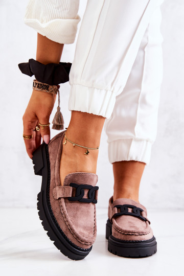 Suede Loafers With...