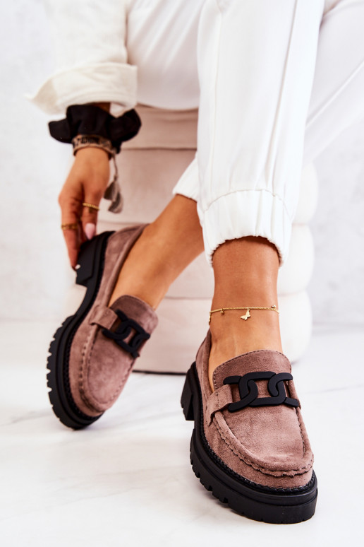 Suede Loafers With Decoration La.Fi... Suede Loafers With Decoration La.Fi...
