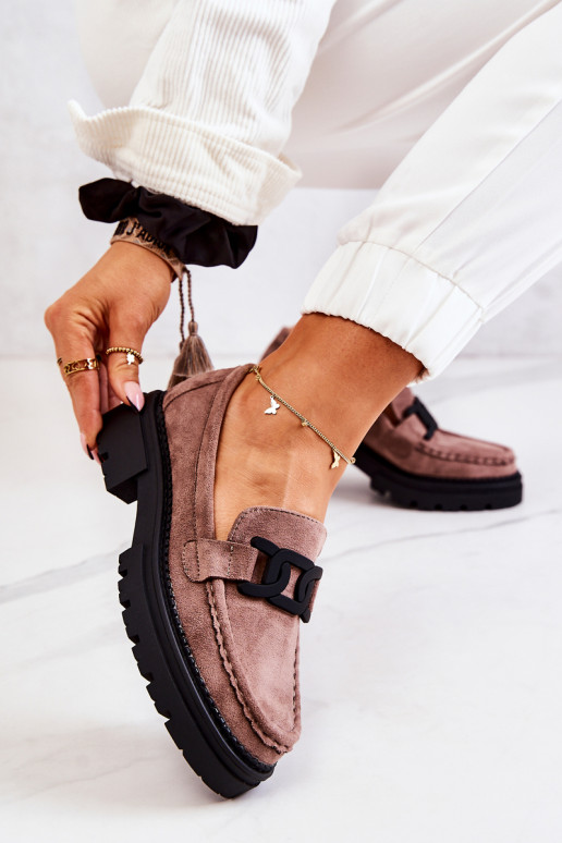 Suede Loafers With Decoration La.Fi... Suede Loafers With Decoration La.Fi...