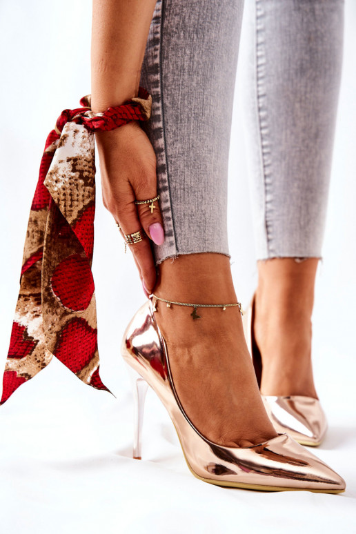 Elegant Mirror Stilettos Pink Gold... Elegant Mirror Stilettos Pink Gold...